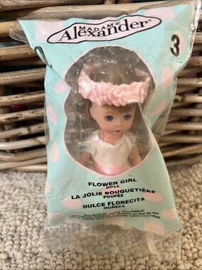 Madame Alexander 2003 McDonalds Pink & White Flower Girl Doll collectible